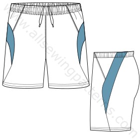 Patron ropa, Fashion sewing pattern, molde confeccion, patronesymoldes.com Bermuda entrenamiento 2893 HOMBRES Shorts